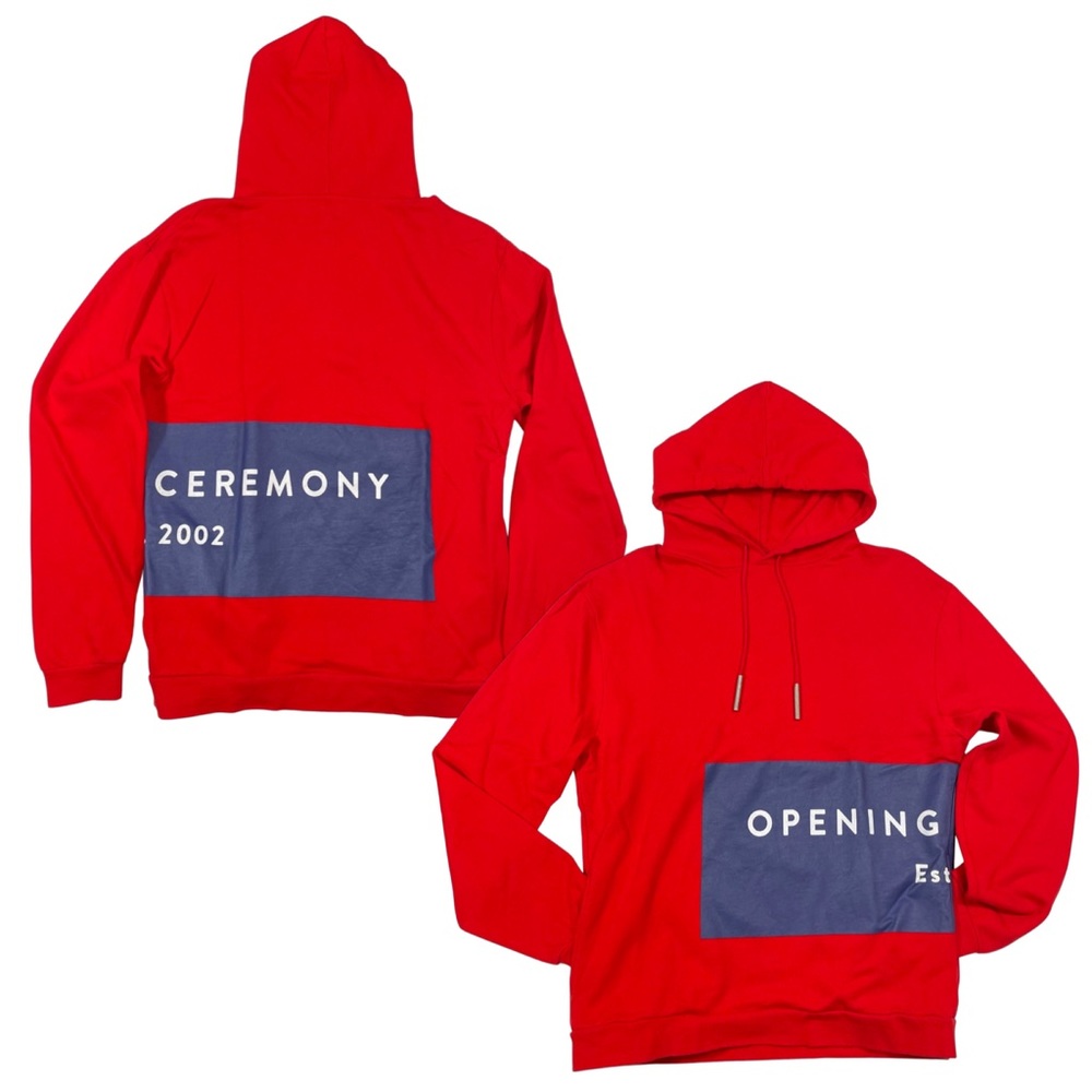 Opening Ceremony Est. 2002 Size M Red Hoodie Sweatshirt Retail $300)